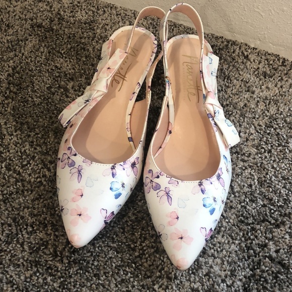 Nanette Lepore Flower Design Heels Size 8 NWOT - Picture 2 of 3